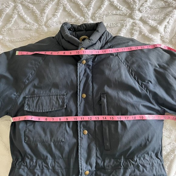 EDDIE BAUER Vintage 90's Goose Down Men's Navy Blue Puffer Jacket Coat - Picture 10 of 14